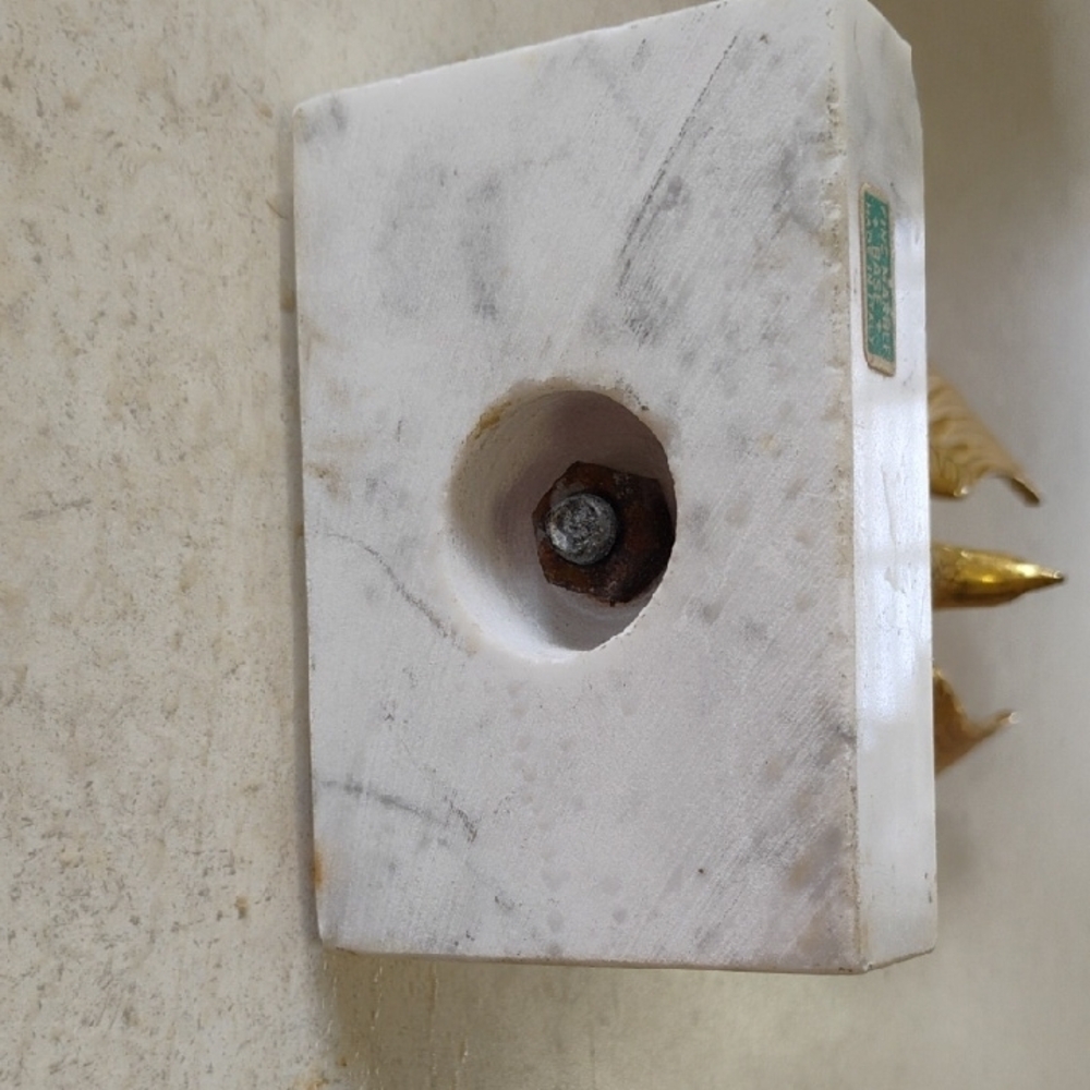 Gold Eagle Sculpture on Marble Base - Picture 4 of 5